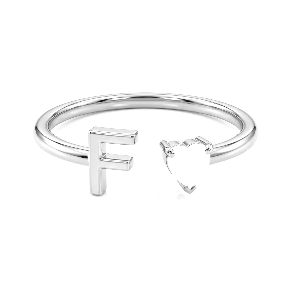 Adjustable Initial Birthstone Ring "Iris"
